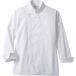 住商モンブランのコックコート、男女兼用長袖、ホワイト、スタンドカラータイプ、袖ポケット付_OCAHOL_住商モンブランのコックコート、男女兼用長袖、ポリエステル：６５％、綿：３５％の生地使用、スタンドカラーにあしらったスナップボタンがポイン...