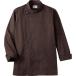 住商モンブランのコックコート、男女兼用長袖、ブラウン、クロスカラータイプ、袖ポケット付_OCAHOL_住商モンブランのコックコート、男女兼用長袖、ポリエステル：６５％、綿：３５％の生地使用、クロスカラーにあしらったスナップボタンがポイントの...