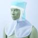 住商モンブランの工場白衣　キャップ　ケープ付、男女兼用、ゴム式、ブルー、吸汗ニット、メガネ留め付、ＥＣＯ商品_OCAHOL_住商モンブランの工場白衣　キャップ　ケープ付、抗菌・透け防止・吸汗速乾・制電機能を付与、豊富なカラーで異物混入を防ぐ...
