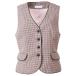 やわらかい印象のツイード風チェックベスト_OCAHOL_やわらかい印象のツイード風チェックベスト_OCAHOL_文房具・オフィス・手芸 ＞ 作業服・ユニフォーム ＞ 事務服・スーツ ＞ 事務服（女性用ベスト）