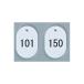 _OCAHOL_番号入り番号札（101～150）。大サイズ（60×40×2.5mm）。穴径4mmφ。全7色展開。_OCAHOL_インテリア・家具・収納 ＞ 店舗・オフィス・現場什器 ＞ 受付・エントランス・待合室 ＞ 番号札・クローク札