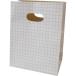 シンプルなマチ付きの手提げ付きペーパーバッグ_OCAHOL_シンプルなマチ付きのペーパーバッグです。持ち手がついているので、中身を入れてそのまま相手に渡すことができます。ベーシックなホワイトのチェック柄は男女ともに使いやすく、ちょっとしたお...