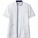 メディカル・介護ウェア/住商モンブラン MONBLANC、CARE UNIFORM ●制菌加工●吸水効果●防汚加工●透け防止効果_OCAHOL_縦のカラーラインがスッキリと洗練された印象のメンズジャケットです。襟元のカラーアクセントで襟裏汚...