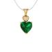 5����å� �ϡ��ȥ��å� ��¤������� �ϡ��ȥڥ����ȥͥå��쥹 14K��������������ɥ�å� 5 Ct Heart Cut Simulated Emerald Heart Pendant Ne