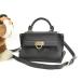  Salvatore Ferragamo sophia gun chi-ni кожа чёрный s есть ручная сумочка небольшая сумочка прекрасный товар @FZ-21D570 2