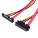 Cablecc down угол SATA III 3.0 7 + 15 22 булавка SATA мужской - женский данные источник питания удлинение кабель 30cm