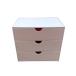  drawer 3 step storage box small articles storage miscellaneous goods storage multipurpose storage stationery cosmetics office work supplies ( pink )