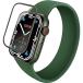 ELECOM AppleWatch series7 41mm�ѥե륫�С����饹�ե���� ��Ʃ�� �֥�å� ( AW-21BFLGGR )