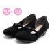  Kids Wedge подошва туфли-лодочки . частота формальная обувь атлас черный ( ликвидация запасов )