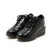  lady's thickness bottom air sole black ko type pushed . race up sneakers black 
