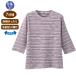 7 minute sleeve pike border T-shirt woman lady's sinia care fashion 38691