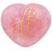 SUNYIK Natural Rose Quartz Puff Heart Pocket Stone,Healing Palm Worry Stones,Carved Ribbon Breast Cancer Awareness (1.6
