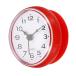 PATIKIL waterproof bathroom clock Mini round wall clock suction pad attaching shower kitchen house equipment ornament for red 