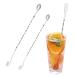 Coollooda bar spoon 2 pcs set long spoon made of stainless steel length short muddler 26cm + muddler 32cm