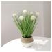 SKTMH искусственная зелень декоративное растение allium искусственный цветок модный подлинный товар целиком полив не необходимо .. нет Gris 