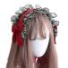 morytrade готический головной убор кружевная лента имеется украшение для волос bita- серия Лолита способ чёрный темно-синий Halo 