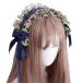 morytrade готический головной убор кружевная лента имеется украшение для волос bita- серия Лолита способ чёрный темно-синий Halo 