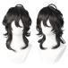  жаростойкий костюмированная игра парик 2 номер глаз. замок черный чёрный . наматывать шерсть semi длинный party менять оборудование cosplay wig +