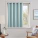 Topfinel короткие занавески затемнение занавески маленькое окно 80cm длина голубой 1 листов петелька type затемнение изоляция UV cut глаз ..