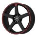 Motegi Racing MR116 Matte Black Wheel With Red Racing Stripe (18x8