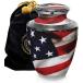 American Flag Patriotic and Veteran Cremation Urns for Human Ashes Adu