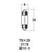  лампочка застежка одная лампочка *makla лампочка 12v- 5w T8X28 S7/8 прозрачный 10 шт. комплект M&H(matsusima)