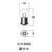  лампочка застежка одная лампочка *makla лампочка 12v- 6w G14 BA9S прозрачный 10 шт. комплект M&H(matsusima)