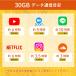 �y������p�z�y�V���o�C�� �v���y�C�h SIM�J�[�h 30GB ���� �y�V��� au ���ۃ��[�~���O���p�\ �f�[�^�ʐM prepaid SIM �֘A�摜5