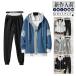  верх и низ в комплекте выставить жакет джемпер Parker с капюшоном . длинные брюки весна осень осень одежда зима джерси длинный рукав мужской часть магазин надеты свободно спорт одежда 