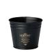 GREENHOUSE Monotone tin plate pot round M black 4362-C-BK plant pot flower pot iron tin plate pot pot 