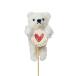 GREENHOUSE нежный Bear - pick Heart слоновая кость 5138-AI 1 2 шт цветок pick - - Topic 