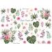 Poe погреб tsu белый фарфор для транскрипция бумага Exotic Flowers 30.5×21.5cm