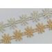  ламе Chemical гонки цветок серебряный Gold . цветок сделано в Японии 25mm ширина No.KY875012