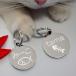  identification tag . fish . Silhouette go in cat cat Chan for ultimate small type ..... nameplate stainless steel Circle SS