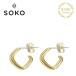 SOKO ソコ スクエア 正方形 フープ ゴールド ピアス 24金 ゴールドコーティング Laini Mini Hoop EARRINGS Gold