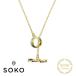 {SOKO}soko кручение кольцо Circle очарование man terulalieto колье 24 золотой Gold покрытие Twist Lariat Necklace (Gold)