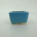 [ б/у ] бонсай горшок синий . бобы горшок длинная сторона примерно 4.5cm правильный person горшок . входить глазурь на данный момент товар б/у горшок 