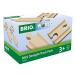 BRIO( желтохвост o)WORLD прямой линия направляющие 54mm( вмятина выпуклость ) [ электропоезд игрушка из дерева направляющие ] 33393