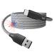 Mefold (1.5M-�V���o�[)USB Type-C�P�[�u�� ���ݖh�~�@�\ USB�^�C�vC�P_�[�u�� 60W/3A�}���[�d PD�Z�p�Ή�
