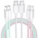USB Type C �P�[�u�� 3�p�b�N USBC to USB-C �P�[�u�� 60W �}���[�d ���ϋv�i�C���� USB�P�[�u�� iPhon