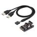 xiwai Key-A Type-E�f���A��USB 3.1�t�����g�p�l���\�P�b�g����USB 2.0 Type-A 9 Pin 10 Pin�}