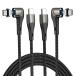 USB-C/Type C-TypeC �P�[�u�� PD�Ή� 100W/5A USB2.0 �}���[�d 480Mbps�f�[�^�]���}�O�l�b�g �[�d�P