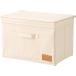  не 2 торговля место хранения box LB парусина style внутренний box крышка есть ширина 38× глубина 26× высота 26cm складной нетканый материал слоновая кость 398