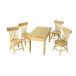  миниатюра мебель комплект из дерева стол . стул 4 шт. комплект под дерево натуральный кукольный дом игрушечный стул стол дисплей DH-081 экспресс доставка на дом только 