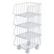  under ... Wagon kitchen start  King basket 4 step [ made in Japan ] tool un- necessary with casters white 36463. three article 
