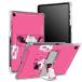 for Samsung Galaxy Tab A7 Lite 8.7 inch 2021 (SM-T220/T225) Case with Pen Holder, Transparent Back with Pink Cow, Corner Protection Shockproo_�¹�͢��