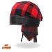 Hot Leathers head LAP в клетку красный чёрный [Red Buffalo Plaid Headwrap] бандана шлем внутренний размер свободный американский прямой импорт мотоцикл 