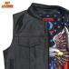 Hot Leathers мотоцикл кожа лучший натуральная кожа телячья кожа Patriotic Liner Vest Eagle . звезда статья флаг рисунок подкладка 7 карман высококлассный kau hyde американский hot кожа мужской большой размер 