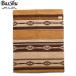 BasShubashuCOTTON PILE BLANKET NATIVE BORDER хлопок пирог ru покрывало 140×190 сделано в Японии L размер Brown 