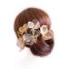 Lulu's ルルズ 花簪のUピン・ヘッドドレス ゴールド＆ホワイトパール（５本セット）卒業式 髪飾り 花簪のUピン・ヘッドドレス ゴールド通販セール 着物　振袖　格安レンタル